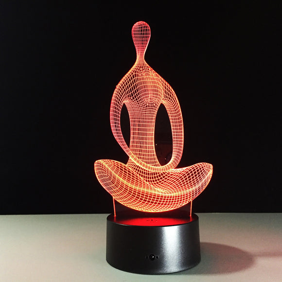 Meditation Multicolor 3D Lamp